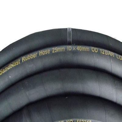 Abrasive 290psi 50m Length Excavator Hydraulic Hoses , Sandblast Rubber Hose