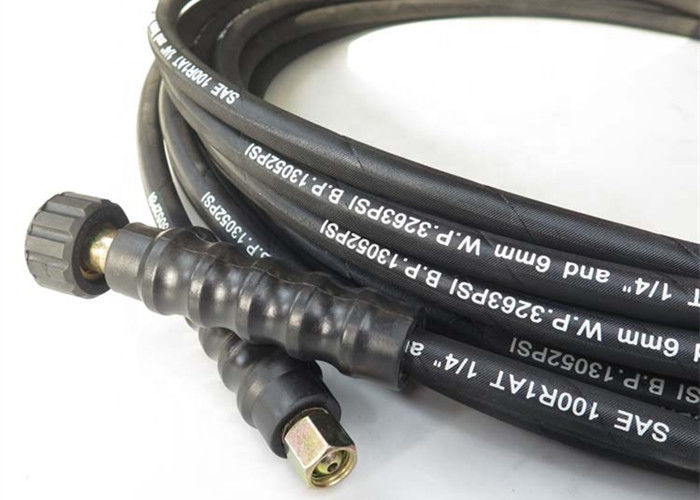 Black EN 857 1SC SAE 100R17 High Pressure Jet Wash Hose